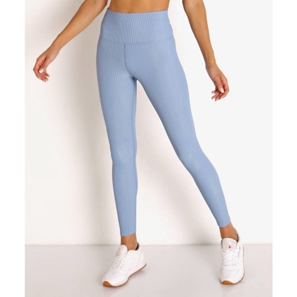 Beach Riot Ayla High Rise Ribbed Leggings in Blue